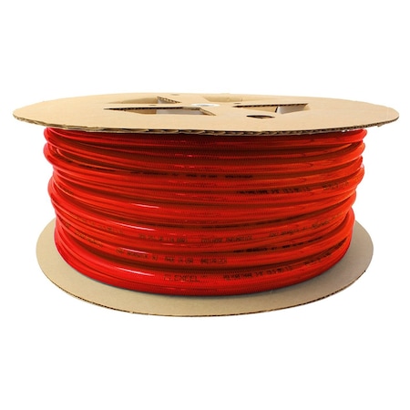 Coilhose Pneumatics Flexeel Hose, 1/4in x 500ft, Without Fittings, Transparent Red PFE4500TR